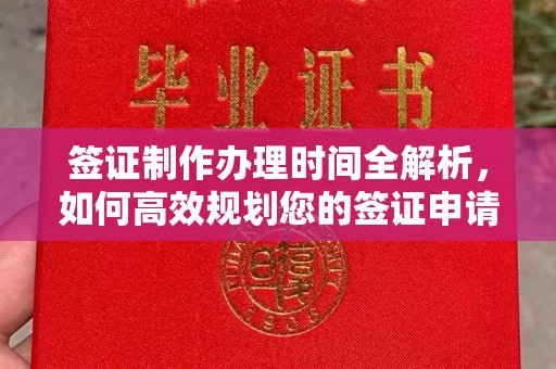 乐昌签证制作办理时间全解析，如何高效规划您的签证申请流程