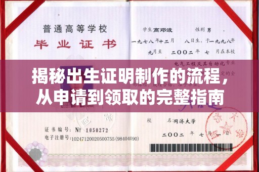 乐昌揭秘出生证明制作的流程，从申请到领取的完整指南