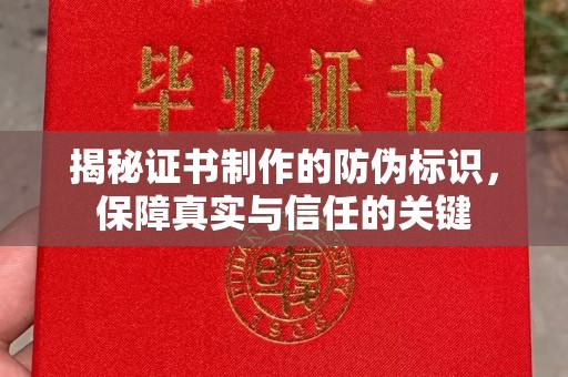 乐昌揭秘证书制作的防伪标识，保障真实与信任的关键