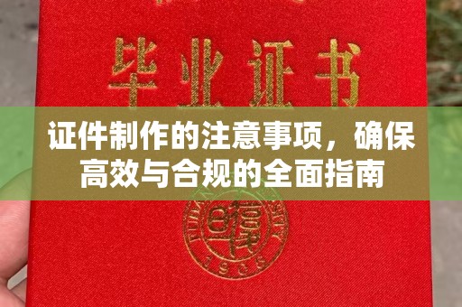 乐昌证件制作的注意事项，确保高效与合规的全面指南