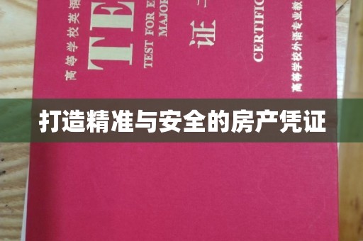 乐昌打造精准与安全的房产凭证